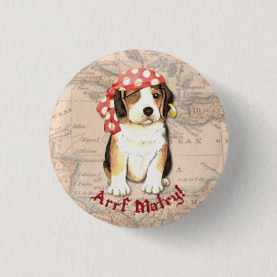 Beagle Pirate 3 Cm Round Badge