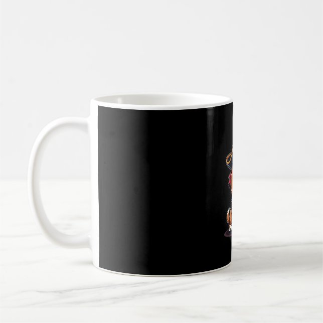 Beagle Pirate Costume Jolly Roger Flag Skull Cross Coffee Mug (Left)
