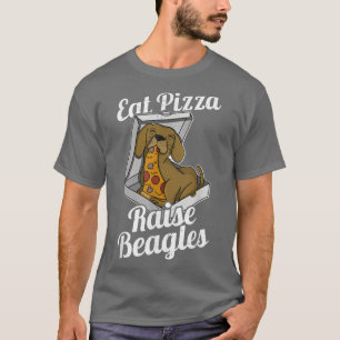 Beagle Pizza Walk Dog Owner Lover Puppy 158 T-Shirt