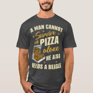 Beagle Pizza Walk Dog Owner Lover Puppy T-Shirt