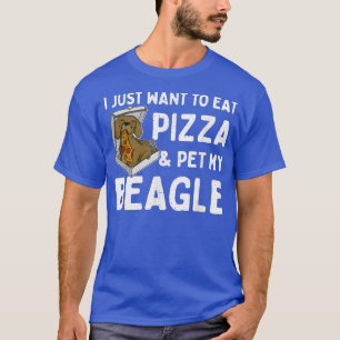 Beagle Pizza Walk Dog Owner Lover Puppy T-Shirt