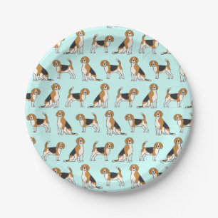 Beagle Plates- PICK YOUR COLOR! Paper Plate
