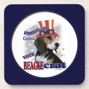 Beagle Political Humour Coaster