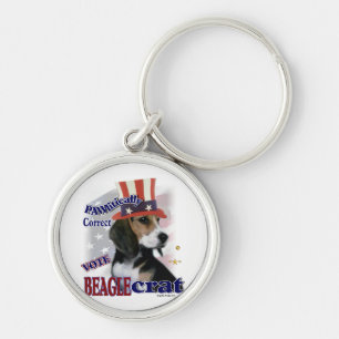 Beagle Political Humour Key Ring