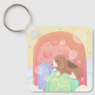 Beagle & Popsicles Key Ring