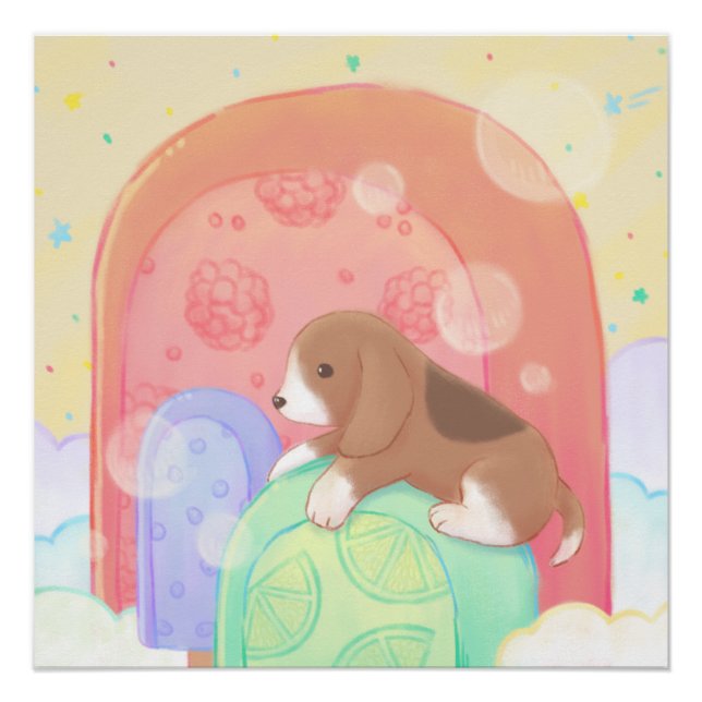 Beagle & Popsicles Poster (Front)