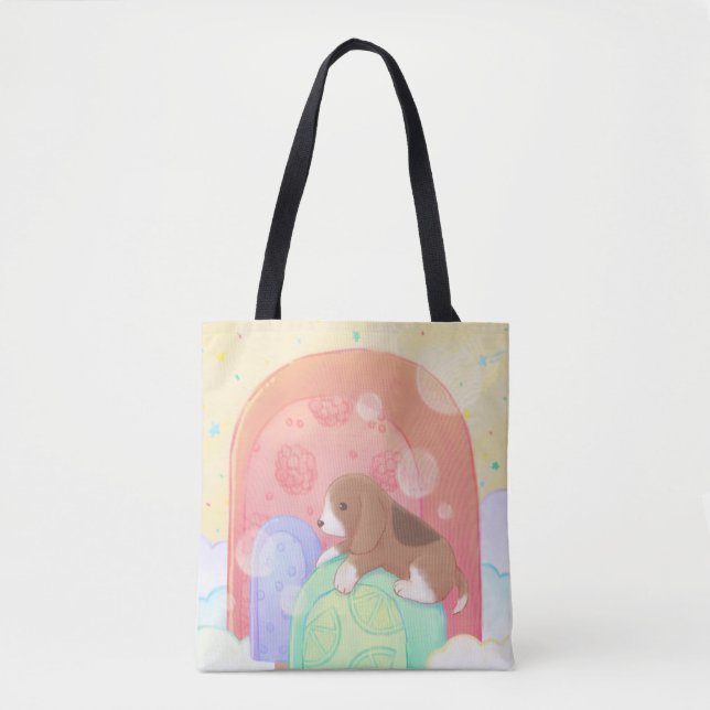 Beagle & Popsicles Tote Bag (Front)