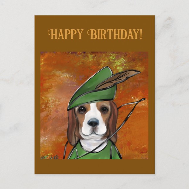 Beagle  postcard (Front)