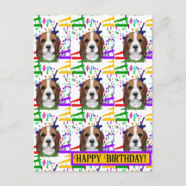 Beagle  postcard (Front)
