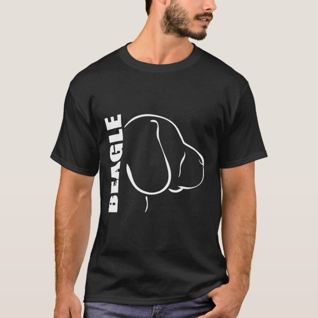Beagle Profile Dog Mum Fun Tee (Front)