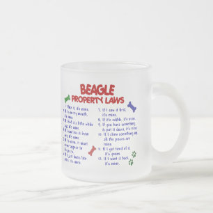 BEAGLE Property Laws 2 Frosted Glass Coffee Mug