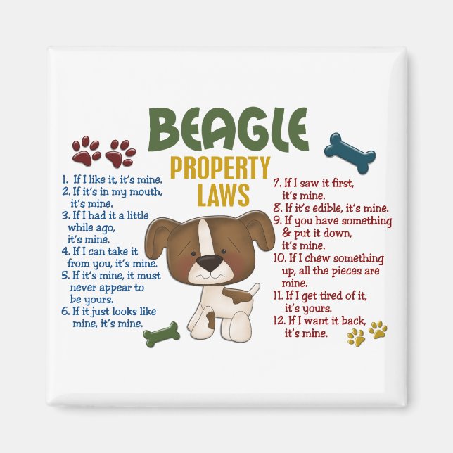 Beagle Property Laws 4 Magnet (Front)