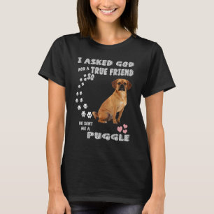 Beagle Pug Mum Baby Puggle Dad Costume Cute Puggl T-Shirt
