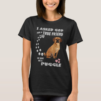 Beagle Pug Mum Baby Puggle Dad Costume Cute Puggl T-Shirt