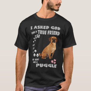 Beagle Pug Mum Baby Puggle Dad Costume Cute Puggle T-Shirt