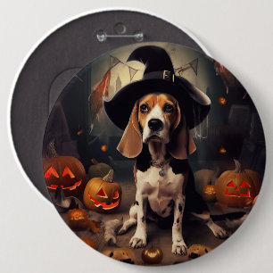 Beagle Pumpkins Halloween Scary 6 Cm Round Badge