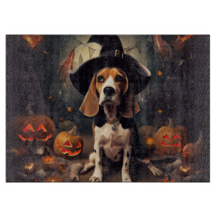 Beagle Pumpkins Halloween Scary Cutting Board