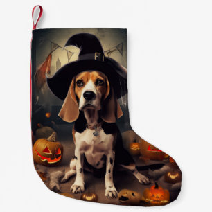 Beagle Pumpkins Halloween Scary Small Christmas Stocking