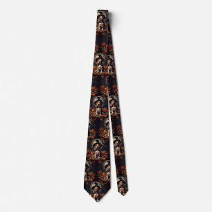 Beagle Pumpkins Halloween Scary Tie