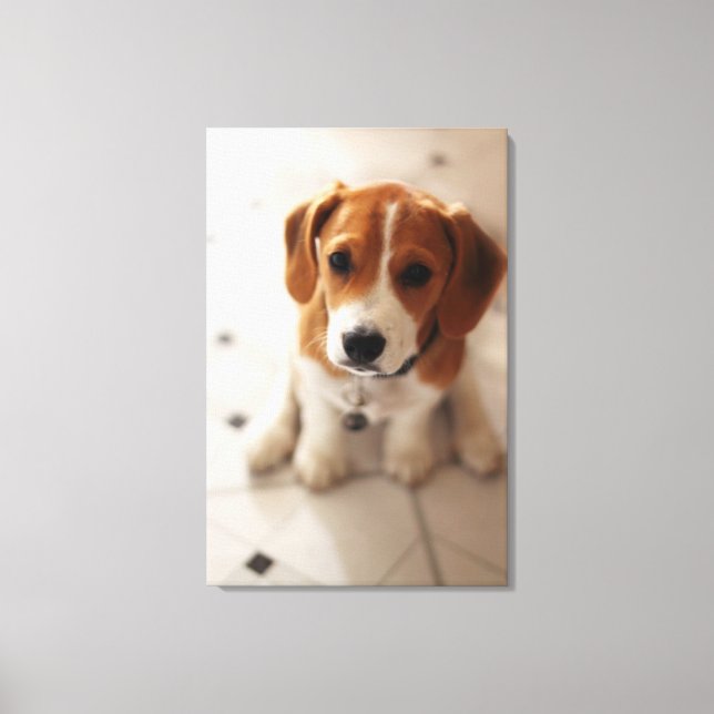 Beagle Puppy 2 Canvas Print (Front)