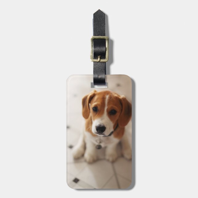 Beagle Puppy 2 Luggage Tag (Front Vertical)