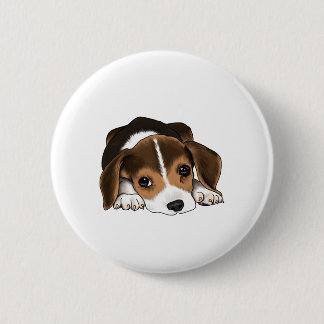 Beagle Puppy 6 Cm Round Badge