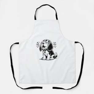 Beagle puppy adorable, family Animal lover  Apron