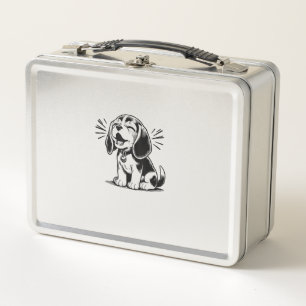 Beagle puppy adorable, family Animal lover  Metal Lunch Box