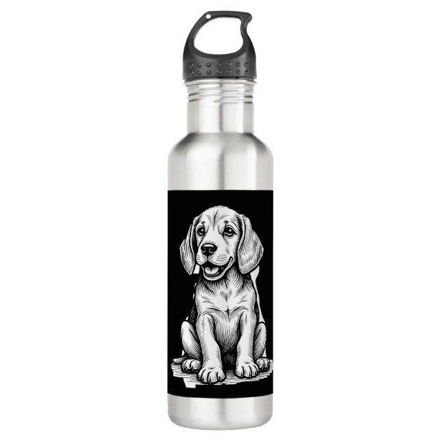 Beagle puppy adorable, family Animal lover Tank To 710 Ml Water Bottle (Front)