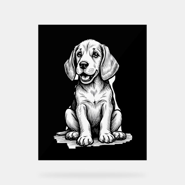 Beagle puppy adorable, family Animal lover Tank To Acrylic Sign (Front)