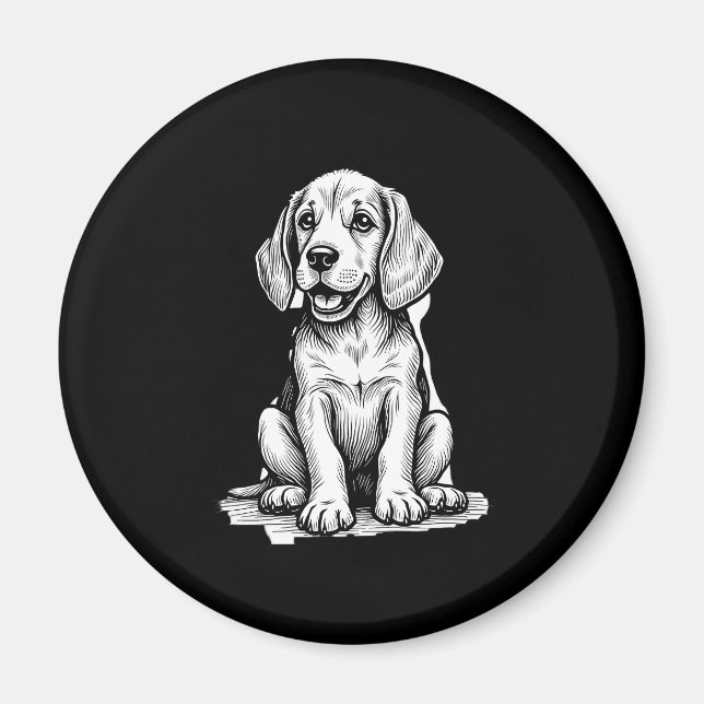 Beagle puppy adorable, family Animal lover Tank To Magnet (Front)
