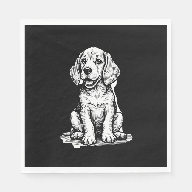 Beagle puppy adorable, family Animal lover Tank To Napkin (Front)