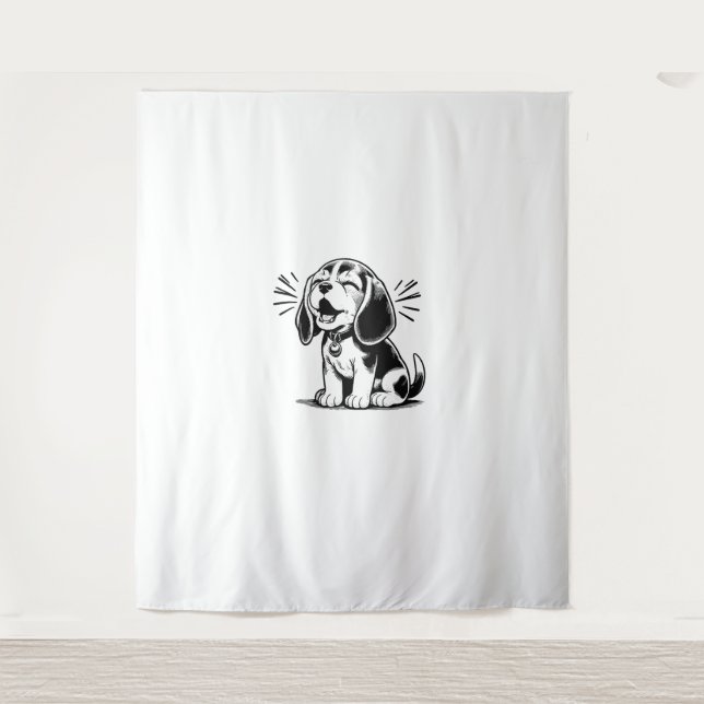 Beagle puppy adorable, family Animal lover  Tapestry (Front)