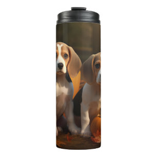 Beagle Puppy Autumn Delight Pumpkin  Thermal Tumbler