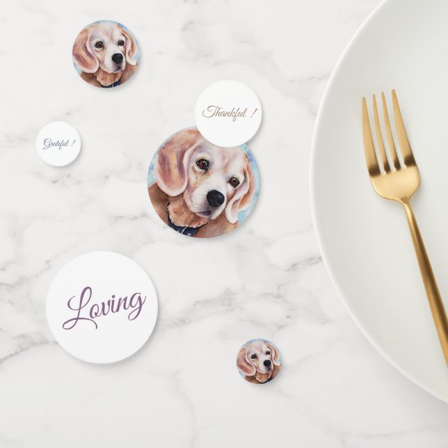 Beagle Puppy Birthday Confetti (Group)