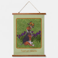 Beagle Puppy Butterflies Dog Art Personalised