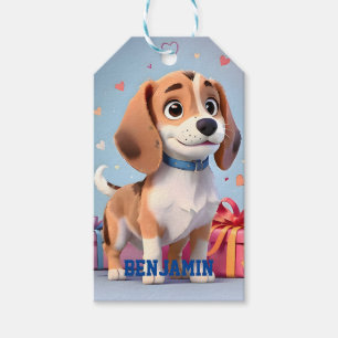 Beagle Puppy Playful Paws & Colourful Gifts Gift Tags