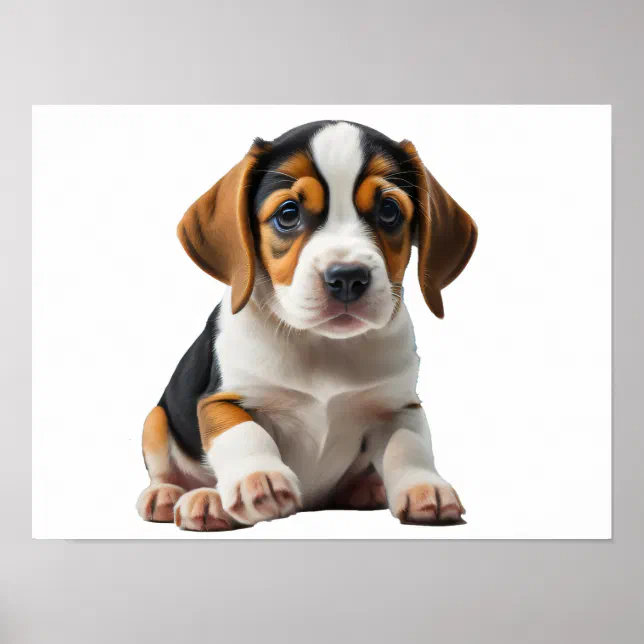 Beagle Puppy Poster | Zazzle