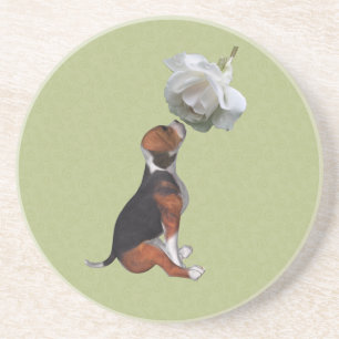 Beagle Puppy Rose Animal Coaster
