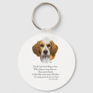 Beagle Rainbow Bridge Key Ring
