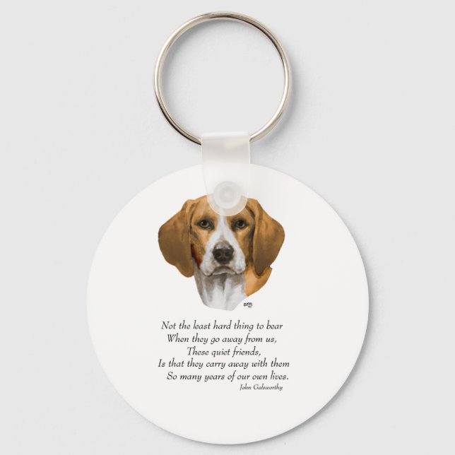 Beagle Rainbow Bridge Key Ring (Front)