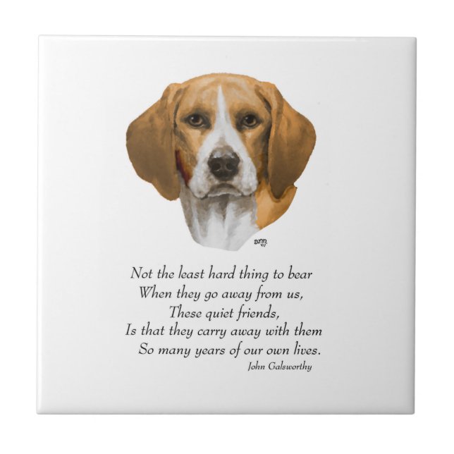Beagle Rainbow Bridge Tile (Front)