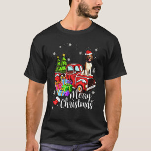 Beagle Red Truck Christmas Pajama T-Shirt
