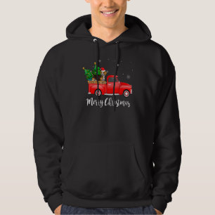 Beagle Red Truck Christmas Tree Xmas Dog Hoodie