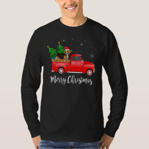 Beagle Red Truck Christmas Tree Xmas Dog T-Shirt