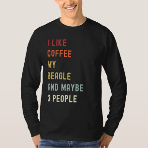 Beagle Retro Dog And Coffee T-Shirt