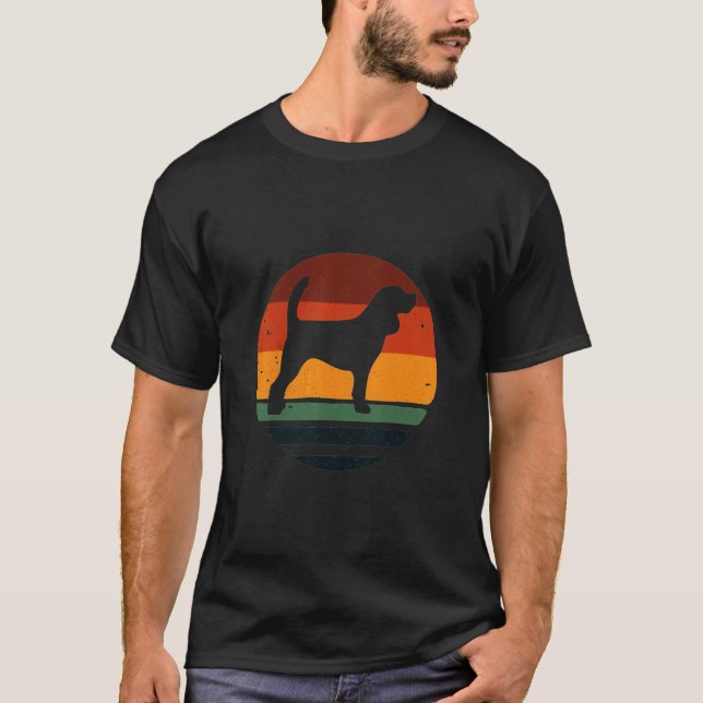 Beagle Retro Dog Mum Dad T-Shirt (Front)