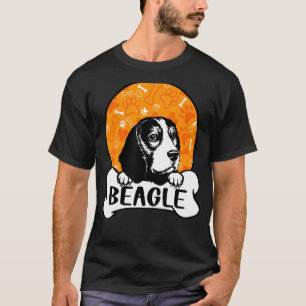 Beagle Retro Vintage Silhouette Cute Dog T-Shirt