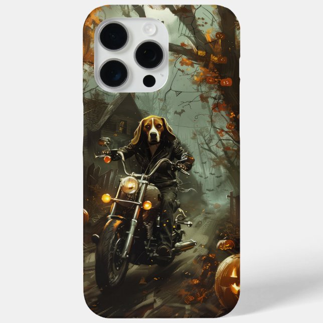 Beagle Riding Motorcycle Halloween Scary  Case-Mate iPhone Case (Back)