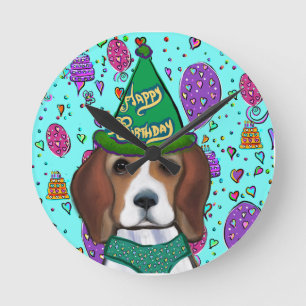 BEAGLE ROUND CLOCK